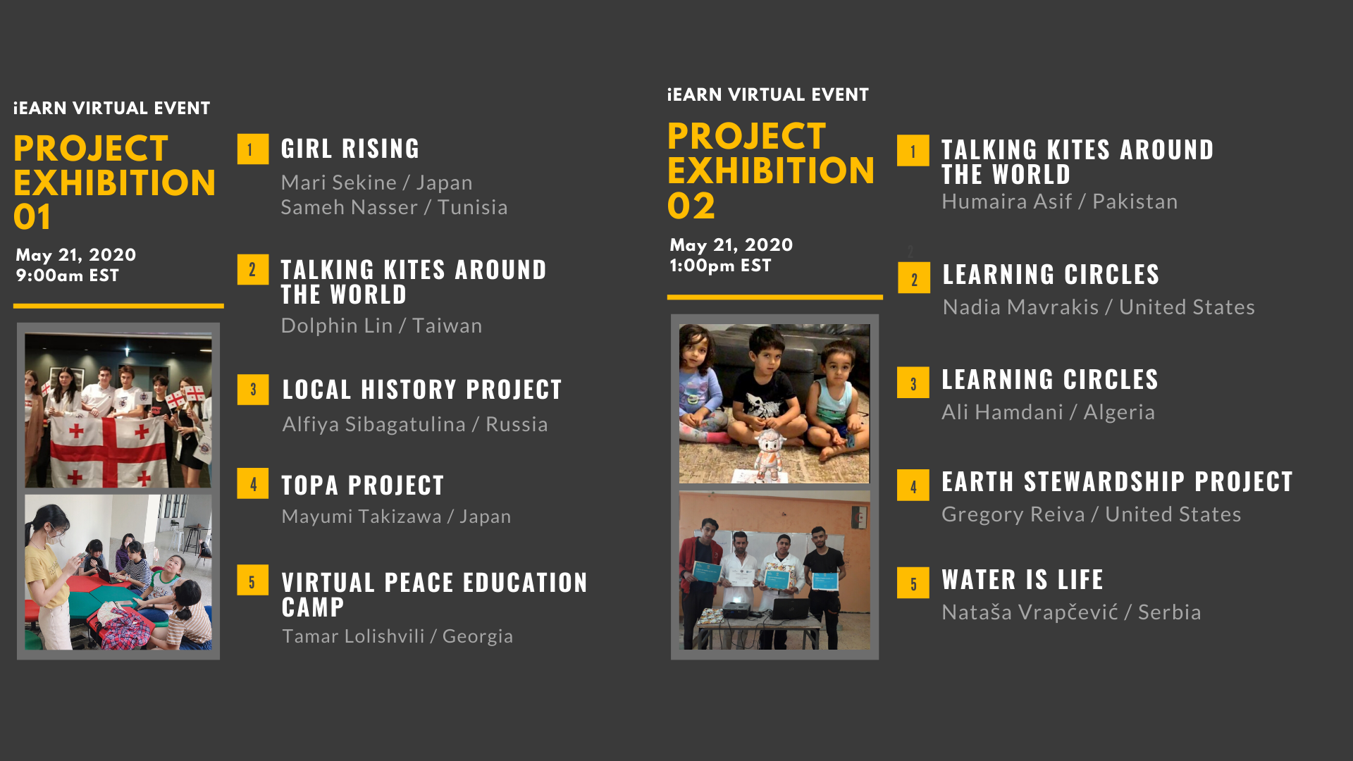 Updated I Earn Virtual Project Exhibition Program May 2020