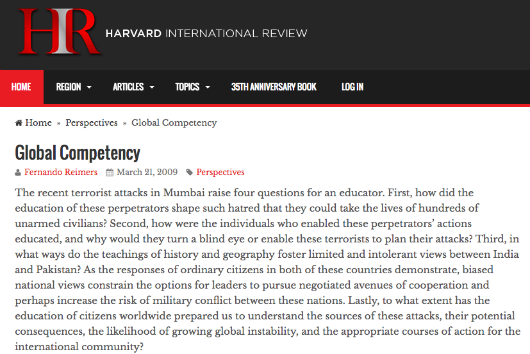 Winter 2009 Harvard International Review